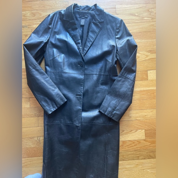 Kenneth Cole Black Leather Jacket -Size Medium GUC - Picture 9 of 11